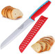 Bread Knife With Sheath 8 Inch Serrated Bread Knife For Homemade Bread Bread Cutter With Ergonomic Dual-Color Handle Great For Slicing Homemade Bread Bagels Cake (8 Inch)