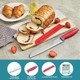 Bread Knife With Sheath 8 Inch Serrated Bread Knife For Homemade Bread Bread Cutter With Ergonomic Dual-Color Handle Great For Slicing Homemade Bread Bagels Cake (8 Inch)