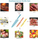 3Pcs Kitchen Knife Stainless Steel Chef Knife Set Ultra Sharp Knives With Plastic Handle (Blue Orange Yellow)