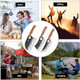 3 Pcs Butcher Knife Set 7" Butcher Meat Cleaver 7" Serbian Chef Knife And 6.5" Viking Knife Stainless Steel Cooking Cutting Kitchen Knife Set With Wood Handle Great For Home Camping Bbq
