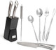 Moss & Stone Professional Kitchen Knife Chef Set 6 Pcs Small Knife Set With Block Premium Kitchen Knife Set Stainless Steel Scratch Resistant & Rust Proof Knife Block With Sharp Cooking Knives Bun