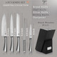 Moss & Stone Professional Kitchen Knife Chef Set 6 Pcs Small Knife Set With Block Premium Kitchen Knife Set Stainless Steel Scratch Resistant & Rust Proof Knife Block With Sharp Cooking Knives Bun