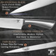 Moss & Stone Professional Kitchen Knife Chef Set 6 Pcs Small Knife Set With Block Premium Kitchen Knife Set Stainless Steel Scratch Resistant & Rust Proof Knife Block With Sharp Cooking Knives Bun