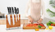 Magnetic Knife Strips Without Knives -Kitchen Multifunctional Storage Knife Holder -Magnetic Knife Holder - Magnetic Knife Stand-Cutlery Large Organizer