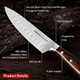 8 Inch Professional Chef Knife High Carbon Stainless Steel Ultra Sharp Kitchen Knife With Ergonomic Wooden Handle Packed By Box