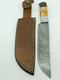 Nooraki Hk-82 Hand Forged Damascus Steel Chef Knife With Beautiful Pattern And Cowhide Sheath Multipurpose Kitchen Knives With Full Tang And Rosewood Handle For Everyday Use 12" Length