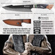 Nordic Viking Series Professional 8 Inch Chef Knife Damascus Chef Knife 67 Layers Hand Forged Chef Knife With Resin And Maple Wood Handle And Leather Sheath