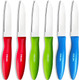 Classic Paring Knives With Straight Edge Spear Point Color Paring Knife Set Of 6 Fruit And Vegetable Knife Ultra Sharp Kitchen Knives German Steel Pp Plastic Handle Red/Green/Blue