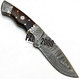 9568-Sjpm - Handmade Damascus Steel Knife - Solid Rose Wood Handle