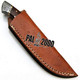 9568-Sjpm - Handmade Damascus Steel Knife - Solid Rose Wood Handle