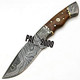 9568-Sjpm - Handmade Damascus Steel Knife - Solid Rose Wood Handle