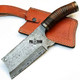 12 Inch - Handmade Damascus Steel - Fixed Blade Cleaver - Chopper Edc Knife With Sheath (Handmade Damascus Steel 9439)
