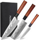 Damascus Knife Set 3-Piecedamascus Kitchen Knife Set With 67 Layers Damascus Steel Kitchen Knifeultra Sharp Japanese Knife Set With Ergonomic Ruby Ebony Handle