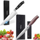 8 Inch Chef Knife And 5 Inch Kitchen Utility Knife With Sheath High Carbon Stainless Steel Ultra Sharp Chefs Knife Ergonomic Abs Handle & Box For Family And Restaurant