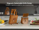 Kitchen Knife Sets With Block Piklohas 15 Pieces Knife Sets With Magnetic Detachable Knife Holder High Carbon Steel Damascus Pattern Chef Knife Set With Steak Knives Ideal For House Warming
