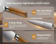 Kitchen Knife Sets With Block Piklohas 15 Pieces Knife Sets With Magnetic Detachable Knife Holder High Carbon Steel Damascus Pattern Chef Knife Set With Steak Knives Ideal For House Warming