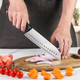 Plys 7 Inch Santoku Knives For Kitchen: Japanese Vegetable Chef Knife - Stainless Steel，Meat Cutting Cooking Tools Black