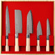 Seki Japan Kitchen Knife Set 5 Pcs – Sushi Knife Santoku Nakiri Paring Fillet – Japanese