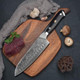7 Inch Professional Damascus Steel Kitchen Santoku Chef Knife With G10 Handle