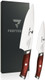Precisionedge Ultra Sharp Japanese Chef Knife Set Professional Slice Cooking With Red Pakkawood Handles Japanese Kitchen Knives Sets Without Block Culinary Chef Knives (5Pcs Knife Set)