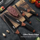 Kitchen Knife Set 5 Pieces Stainless Steel Blades Knife Set With Black Nonstick Coating Ergonomic Sharp Knives For Kitchen And Dishwasher Safe Black