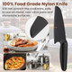 Professional Nylon Knife For Nonstick Pans #1169 Kitchen Plastic Knife Safe For Kids Straight Edge Heat-Resistant Nonstick Cutter Best For Brownies Cakes Bread And Bars 5" Blade Black