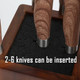 Resafy Magnetic Knife Wooden Block Black 360 Rotatable Knife Holder Rack Magnetic Stands With Strong Enhanced Magnets Kinves Strip