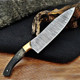 Handmade Damascus Chef Knife 13-Inch Ultra Sharp Professional Knives Choice For Kitchen & Restaurant Kitchen Knife With Sheath