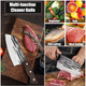 7.48" Ultra-Sharp Meat Cleaver Knife Heavy Duty Stainless Steel Butcher Chopper Cleaver Chef Knife With Ergonomic Handle For Meat & Chicken Bone Cutting Vegetable Slicing - Rust-Resistant & Durable