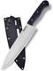 Ryoba Chef Knife - 8 Inch High Carbon Stainless Steel Sharp Kitchen Knife With Ergonomic Handle Box For Family & Restaurant (Black Coating)