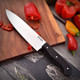 Ryoba Chef Knife - 8 Inch High Carbon Stainless Steel Sharp Kitchen Knife With Ergonomic Handle Box For Family & Restaurant (Black Coating)