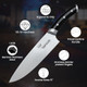 Precision 13-Inch German Chef Knife 8-Inch Blade 5-Inch Ergonomic Handle – High-Carbon Stainless Steel Razor-Sharp Edge For Professional & Home Cooking