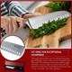 Saken Santoku Knife - 7-Inch Japanese Chef Knife With High-Carbon German Steel Blade Granton Edge And Ergonomic Handle - Multipurpose Kitchen Knife For Mincing Slicing And Dicing