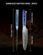 Chef Knife - Xuan Series - Vg10 Damascus Steel Kitchen Knife - Resin Handle (Sapphire Blue)