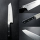 Bunkachu Knife 8 Inch Japanese Knife 濃州正宗作 Stainless Steel Black Handle Kitchen Knife Chef Knife Houcho