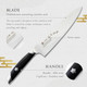 Chef Knife 7 Inch Japanese Knife 濃州正宗作 桜鋼 Stainless Steel Kitchen Knife Houcho