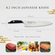 Chef Knife 8.2 Inch Japanese Knife 濃州正宗作 桜鋼 Stainless Steel Kitchen Knife Houcho