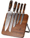 Double-Sided Magnetic Knife Block Acacia Wood Kitchen Knife Holder Universal Storage Organizer