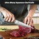 Damascus Chef Knife 6 Inch With Magnetic Knife Block Double Sided Magnetic Knife Holderjapanese Steel Damascus Kitchen Knife