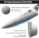 Shan Zu 2Pcs Damascus Chef Knife Setjapanese Steel Kitchen Knife Set Professional Kitchen Utility Knives Set High Carbon Super Sharp 67-Layer Damascus Steel Cooking Knife Set With G10 Handle