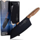 Shi Ba Zi Zuo Meat Cleaver Vegetable Cleaver Utility Knife Chinese Chef Knife For Kitchen Stainless Steel Ergonomic Design Wooden Handl