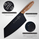 Shi Ba Zi Zuo Meat Cleaver Vegetable Cleaver Utility Knife Chinese Chef Knife For Kitchen Stainless Steel Ergonomic Design Wooden Handl