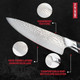 Shikari Chef Knife & Nakiri Knife – Japanese Knife With Full Tang Vg-10 Damascus Steel – Professional Chefs Knife With Ergonomic Pakkawood Handle – Razor Sharp Cutting Blade For Kitchen