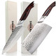 Shikari Chef & Cleaver Knife – Japanese Knife With Full Tang Vg-10 Damascus Steel – Professional Chefs Knife With Ergonomic Pakkawood Handle – Razor Sharp Cutting Blade For Kitchen Shikari Chef & Cleaver Knife – Japanese Knife With Full Tang Vg-10 Damascus Steel – Professional Chefs Knife With Ergonomic Pakkawood Handle – Razor Sharp Cutting Blade For Kitchen