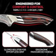 Shikari Filet Knife For Meat – 7 Inch Japanese Boning Knife For Meat Cutting– Full Tang Vg10 Steel Blade With Hammer Damascus Pattern – Professional Deboning Knive – Ergonomic Pakkawood Handle