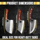 Sliceelite 3Pcs Hand-Forged Professional Butcher Knife Set: Cleaver Sharp Viking & Boning Knives For Meat Cutting Chef Set With Box Meat Cutting Knife Perfect Bbq For Men
