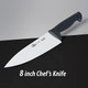 Chef Knife 8 Inch Multipurpose Sharp Kitchen Knife German Stainless Steel Ergonomic Handle Home Or Professional Use.