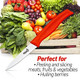 Paring Knife German Stainless Steel Blade 8 Inches 3/12 Inch Blade Red