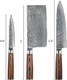 3 Piece Damascus Kitchen Knife Set - Including Chef'S Knife Cleaver And Paring Knife 3 Piece Damascus Kitchen Knife Set - Including Chef'S Knife Cleaver And Paring Knife