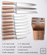 Copper Knife Set With Walnut Block – 13-Piece Premium Stainless Steel Knives For Kitchen With Rose Gold Handle – Stylish Copper And Rose Gold Kitchen Accessories
